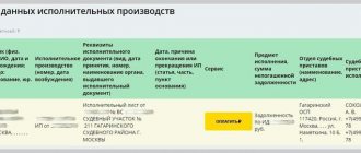 Информации о задолженности по алиментам на сайте ФССП РФ