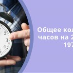 Total number of working hours for 2020 - 1979