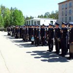 Military personnel in formation