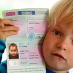 International passport for a child